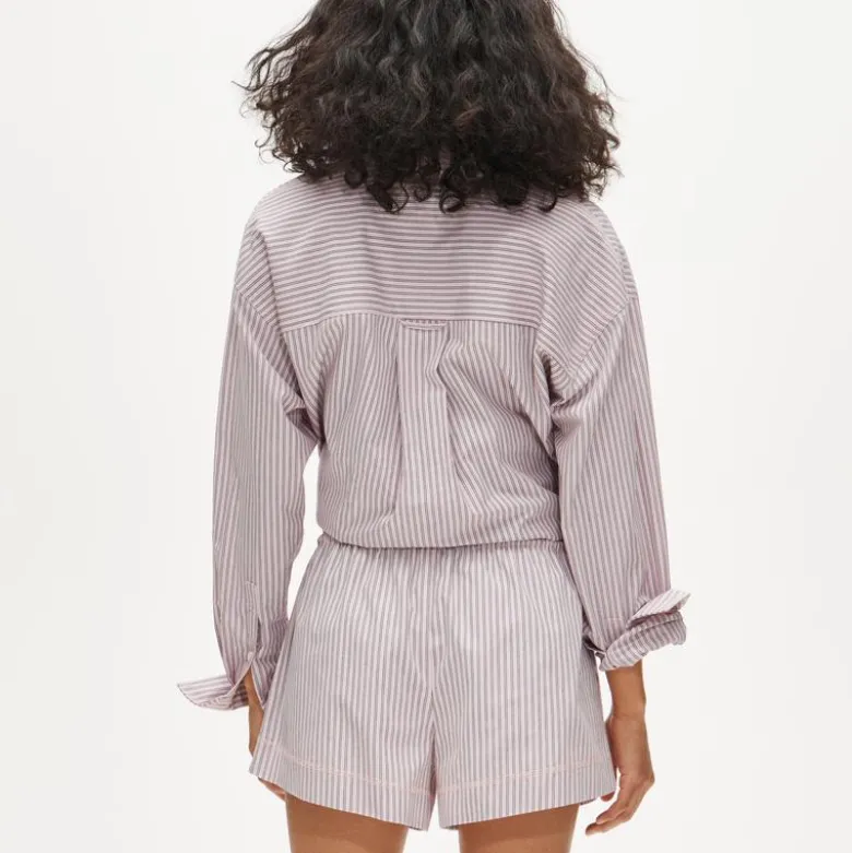 Cruise short in striped lightweight oxford