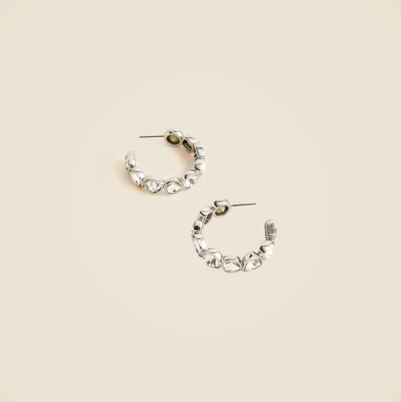 Crystal hoop earrings