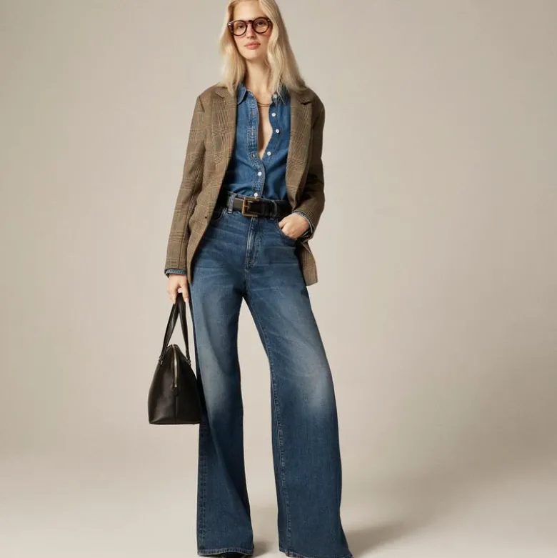Curvy denim trouser jean