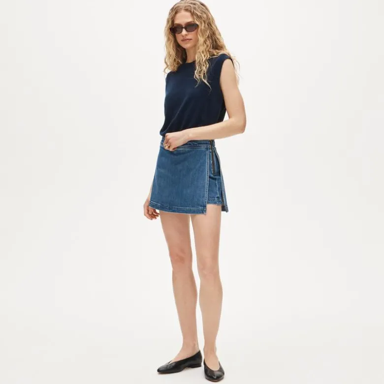 Denim skort