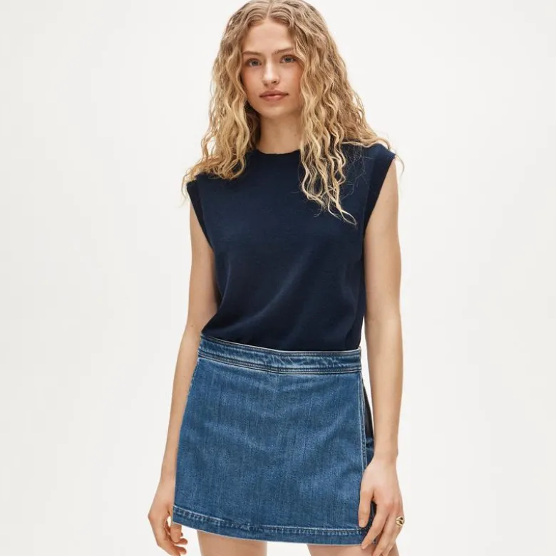 Denim skort