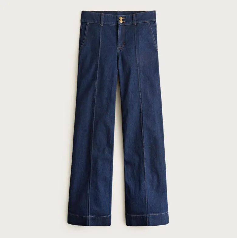 Denim trouser jean with stacked buttons