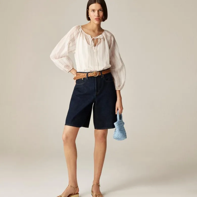 Denim trouser short