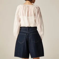 Denim trouser short