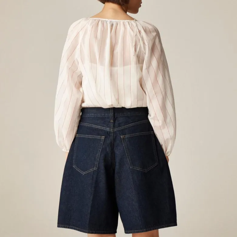 Denim trouser short