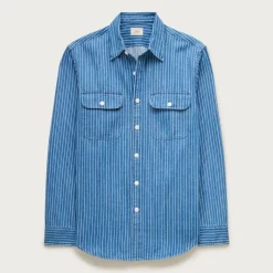 Denim workshirt in stripe
