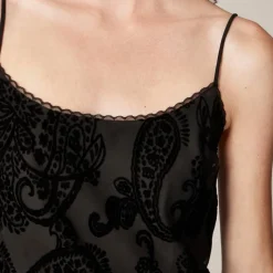Devoré velvet slip dress