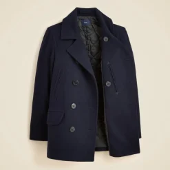Dock peacoat in wool blend with PrimaLoft®