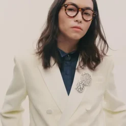 Double-breasted blazer in Italian tuxedo wool