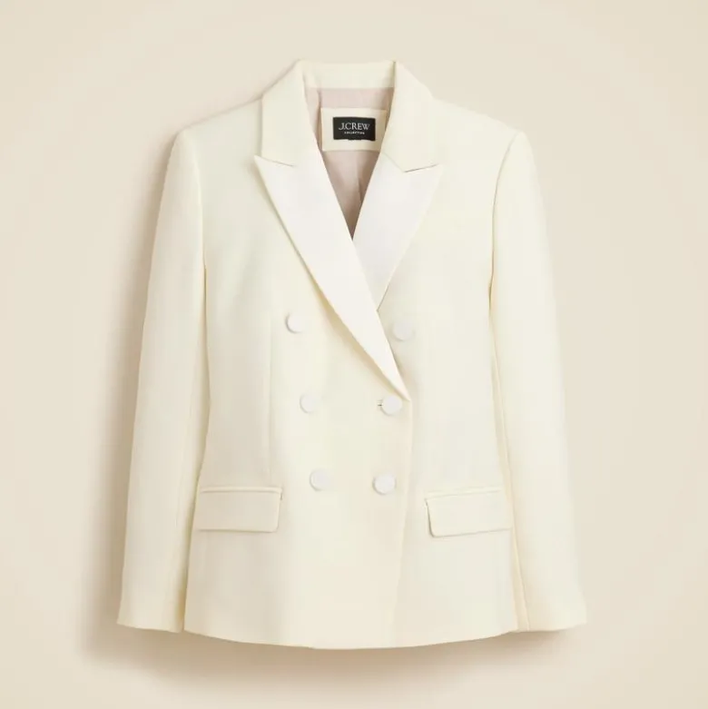 Double-breasted blazer in Italian tuxedo wool