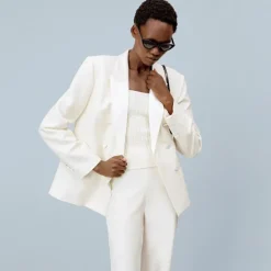 Double-breasted blazer in Italian tuxedo wool