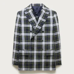 Double-breasted blazer in Japanese seersucker