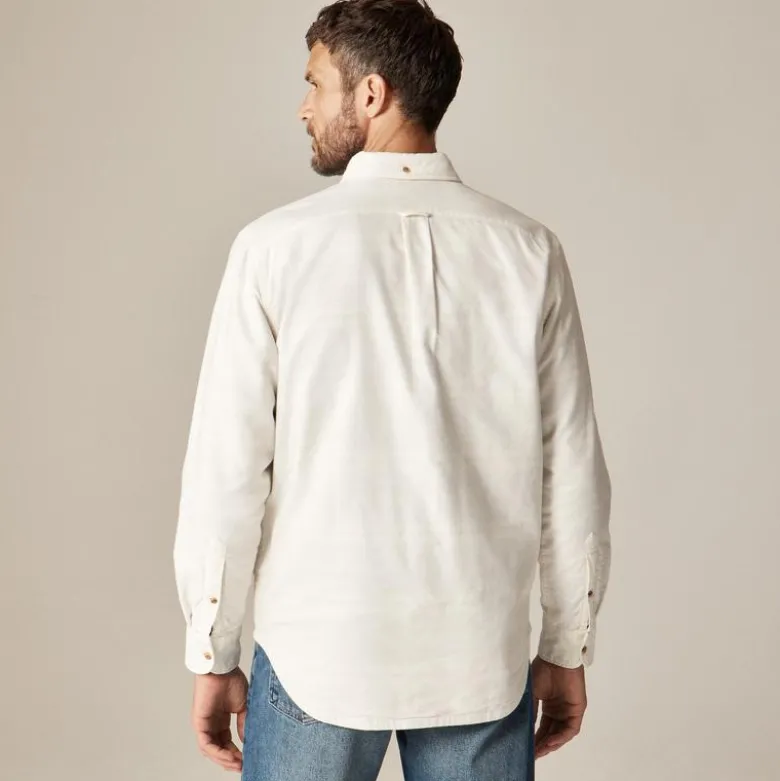 Double-faced brushed cotton oxford overshirt