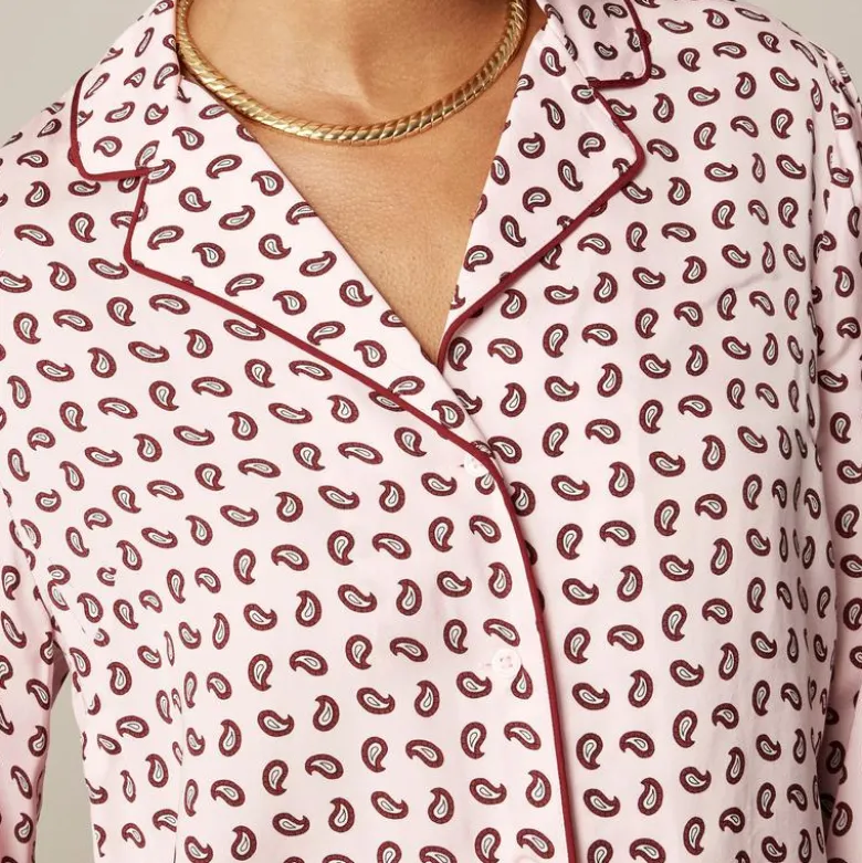 Drapey camp-collar shirt in paisley print