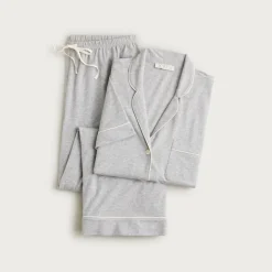 Dreamy cotton-blend short-sleeve pajama pant set