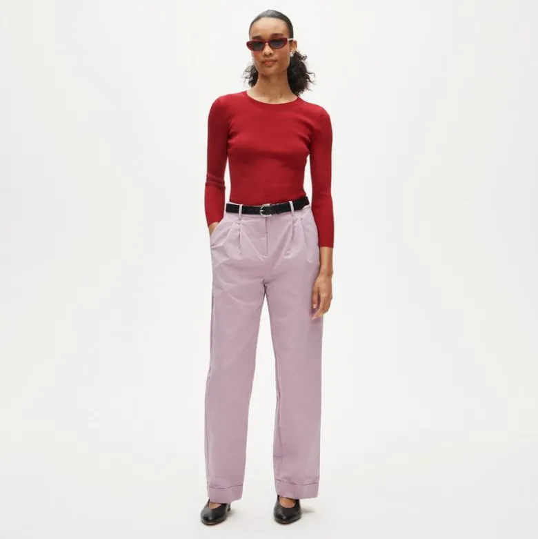 Elbow-sleeve sweater