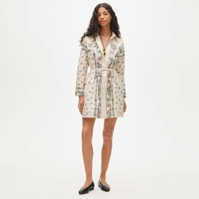 Elena mini shirt-dress in bandana-print cotton poplin