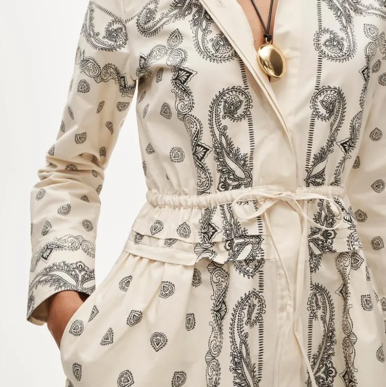 Elena mini shirt-dress in bandana-print cotton poplin