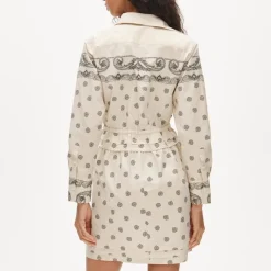 Elena mini shirt-dress in bandana-print cotton poplin