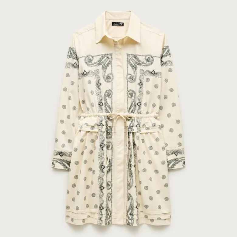 Elena mini shirt-dress in bandana-print cotton poplin