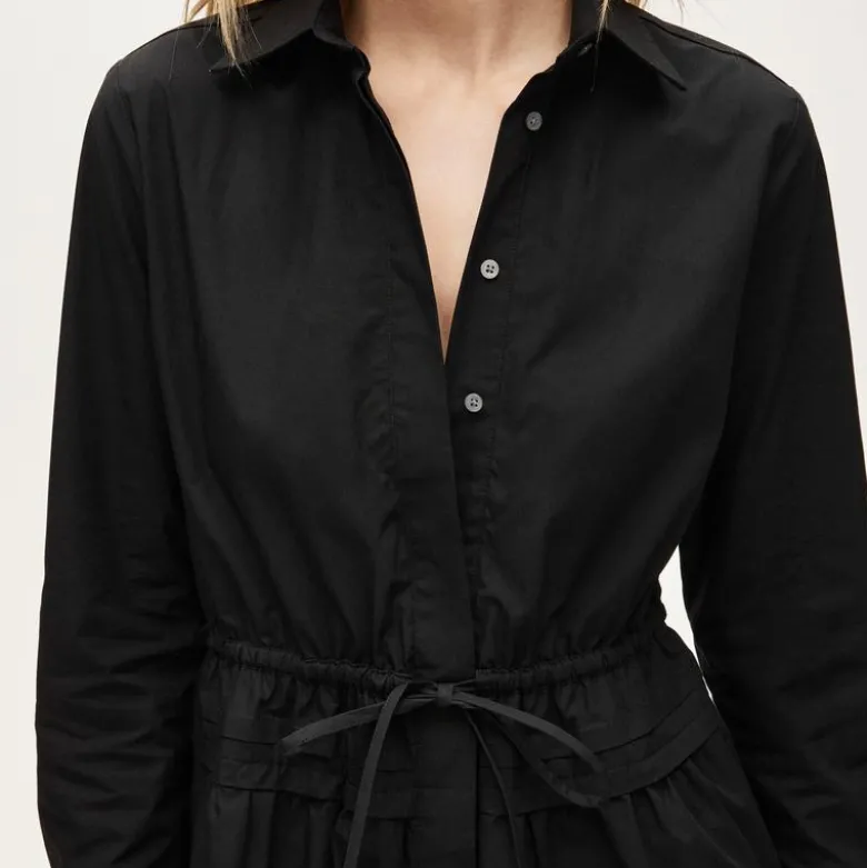 Elena mini shirt-dress in cotton poplin