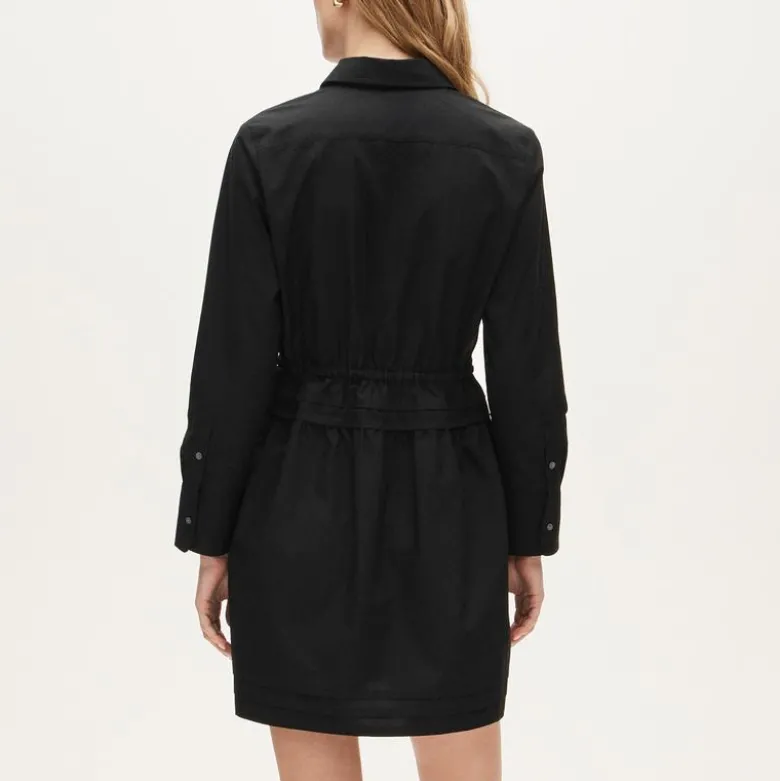 Elena mini shirt-dress in cotton poplin
