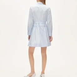 Elena mini shirt-dress in cotton poplin