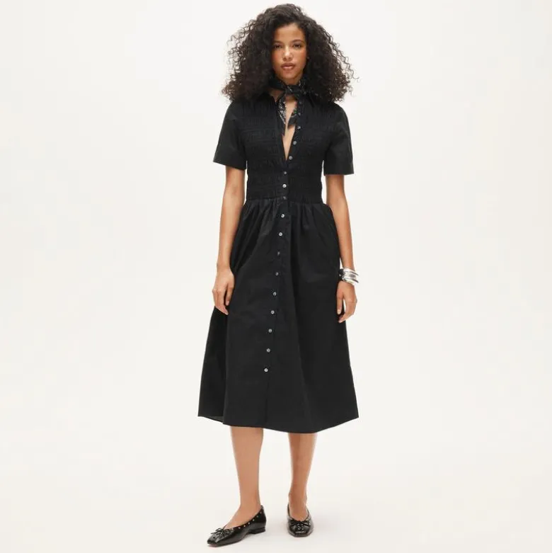 Elsie shirt-dress in cotton poplin