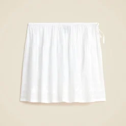 Embroidered side-tie mini skirt