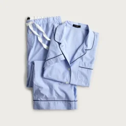 End-on-end cotton long-sleeve pajama set