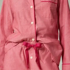 End-on-end cotton long-sleeve pajama set