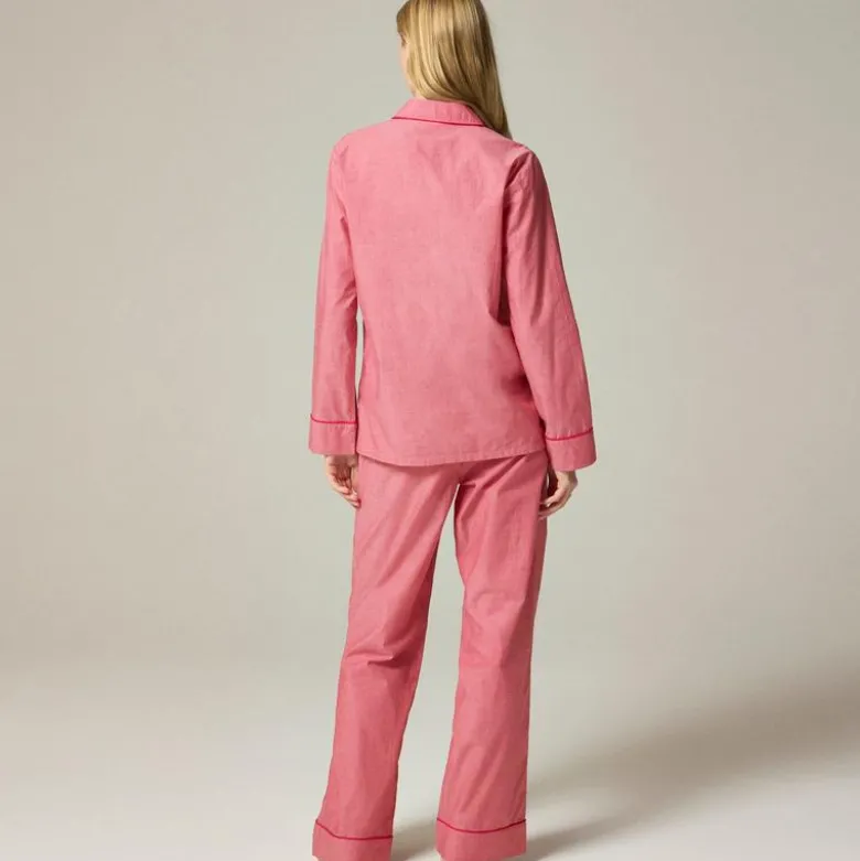 End-on-end cotton long-sleeve pajama set