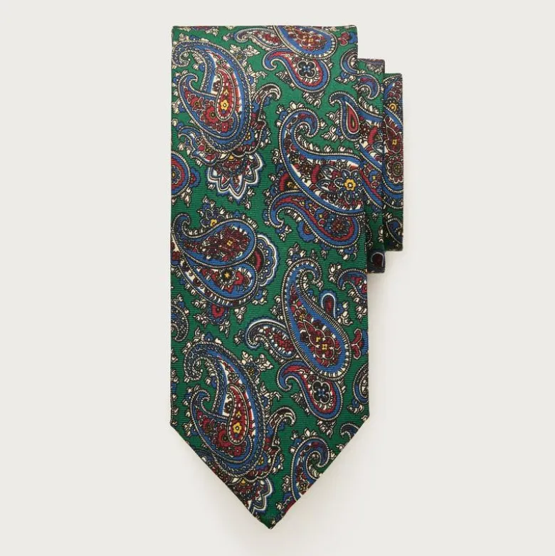 English silk paisley tie