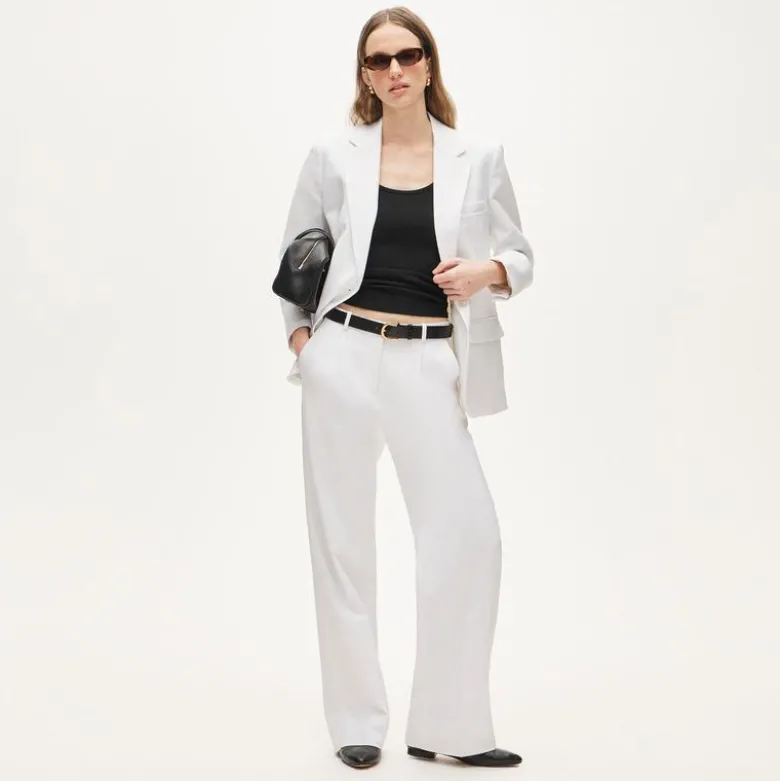 Essential wide-leg pant in Gramercy linen blend