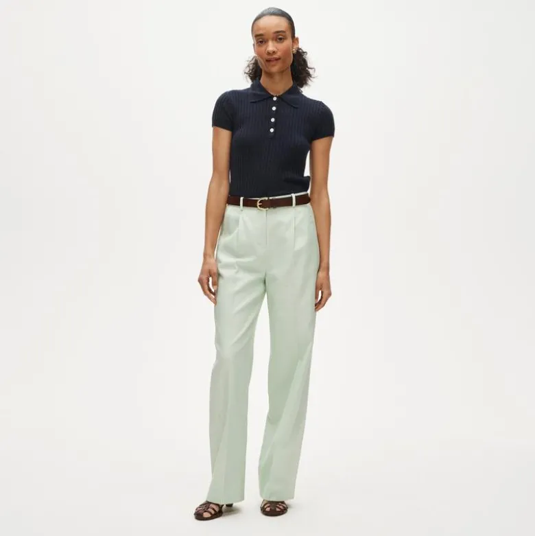 Essential wide-leg pant in Gramercy linen blend
