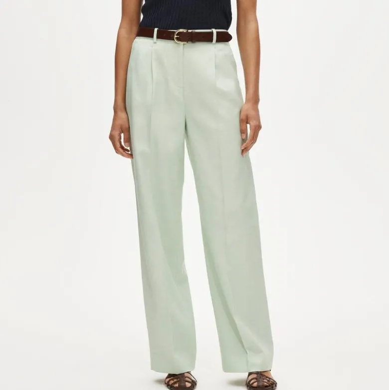 Essential wide-leg pant in Gramercy linen blend