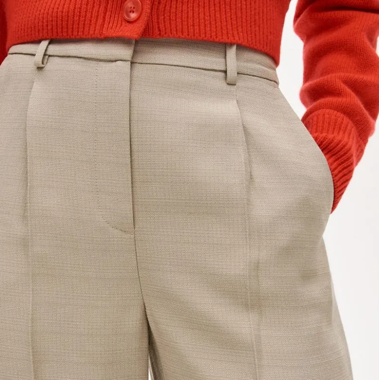 Essential wide-leg pant in luster canvas