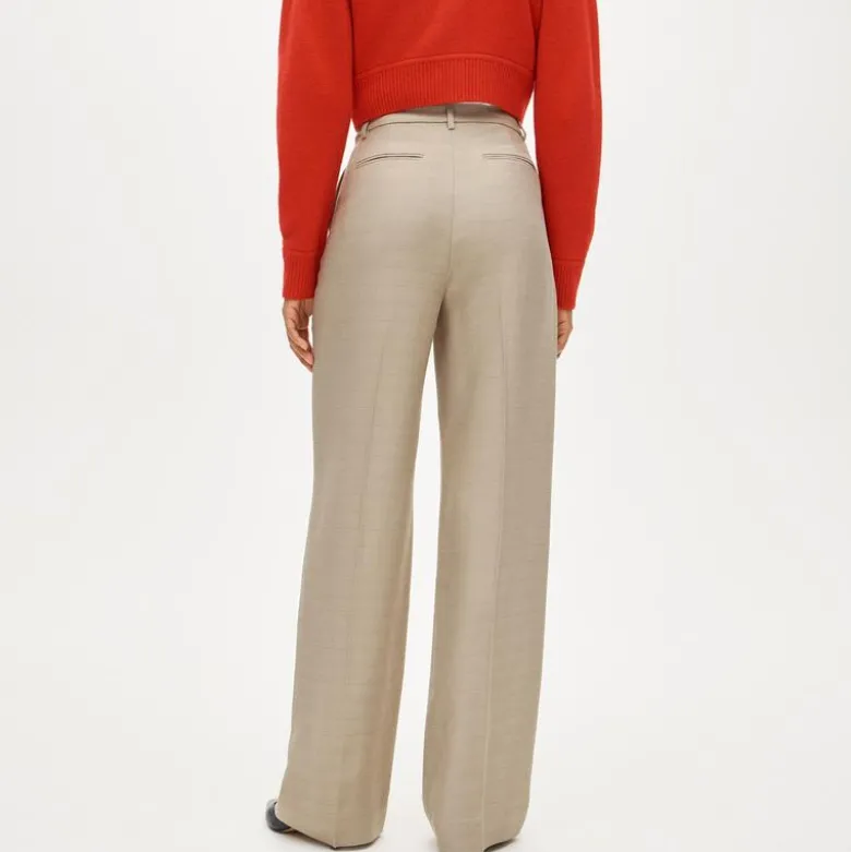 Essential wide-leg pant in luster canvas