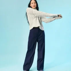 Essential wide-leg pant in Gramercy linen blend
