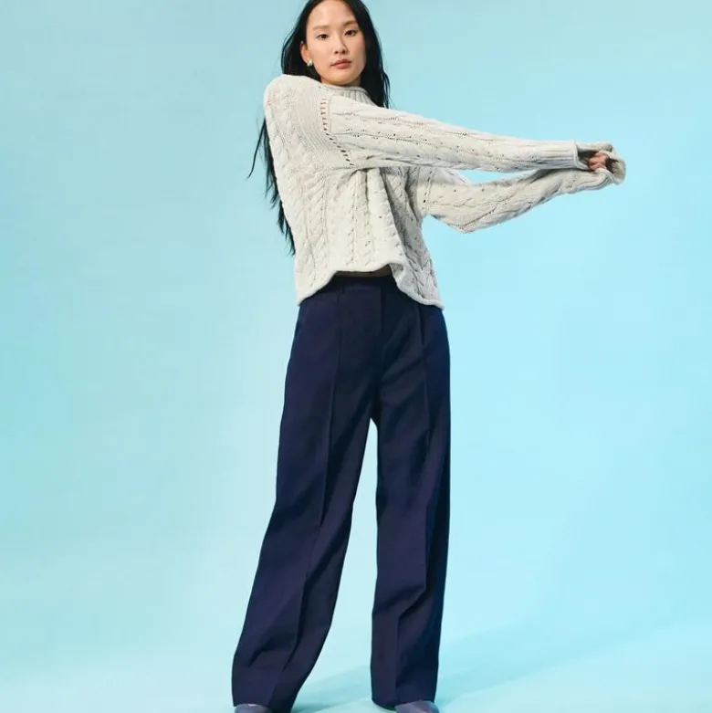 Essential wide-leg pant in Gramercy linen blend