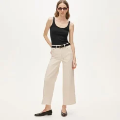 Everyday wide-leg ankle jean in semi-stretch
