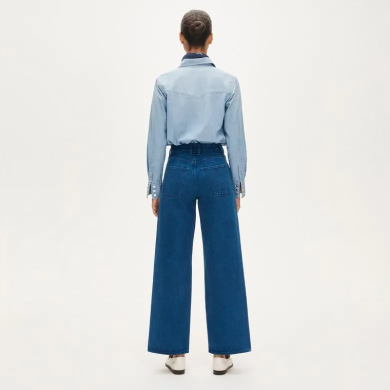 Everyday wide-leg ankle jean in rigid