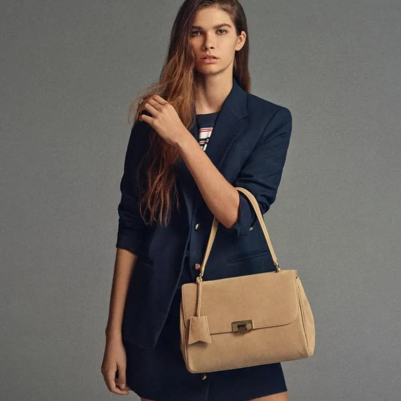 Evie shoulder bag in suede