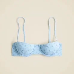 Eyelet balconette underwire bikini top