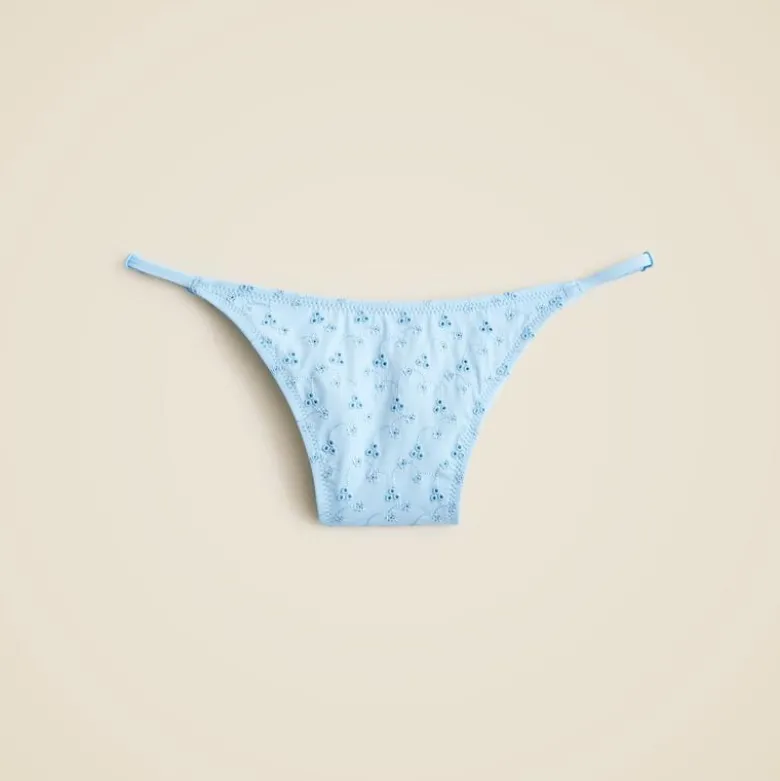 Eyelet '90s no-tie string bikini bottom