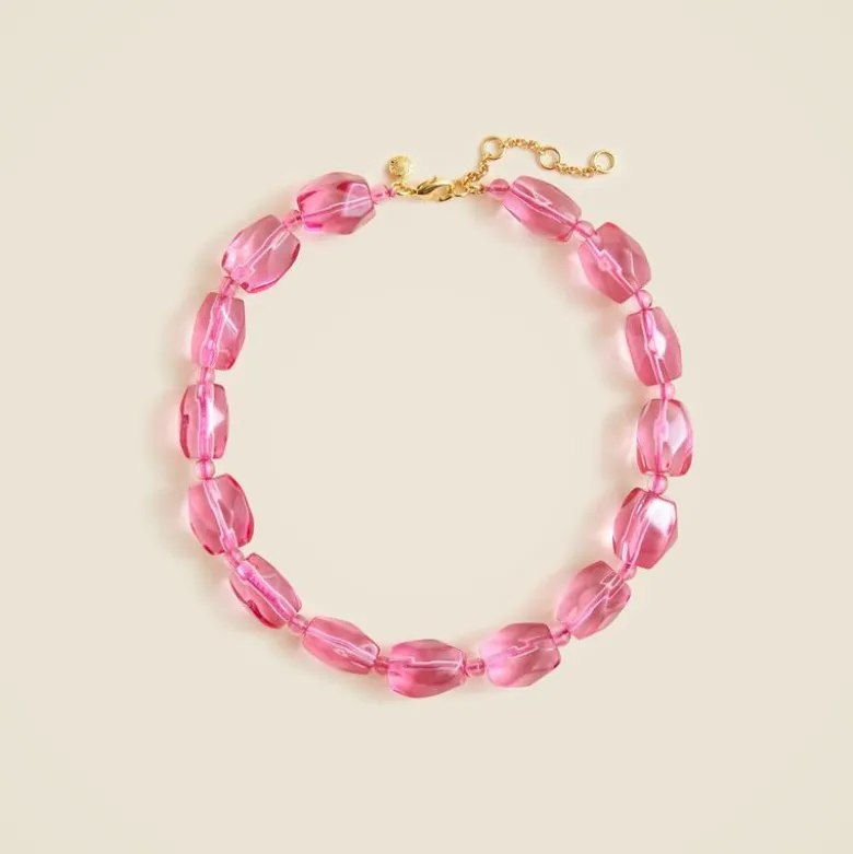 Faceted crystal collar necklace