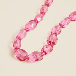 Faceted crystal collar necklace