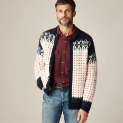 Fair Isle cardigan in lambswool