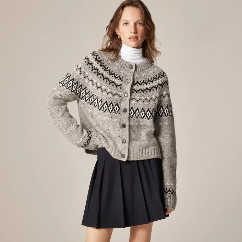 Fair Isle cardigan in wool blend
