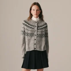 Fair Isle cardigan in wool blend